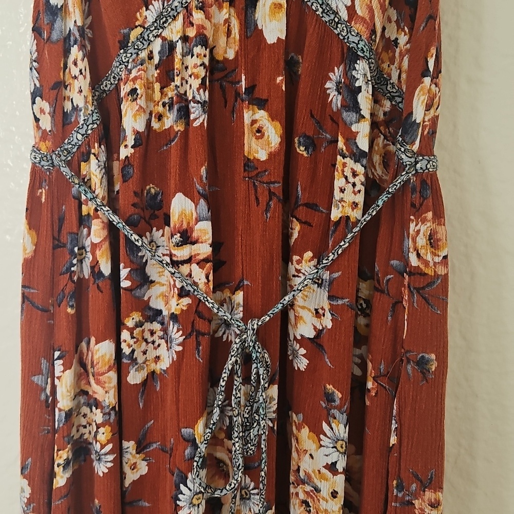 Xhilaration Brown and Black Patterned Dress - Picture 5 of 8